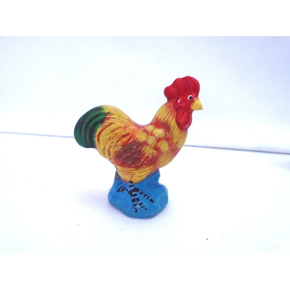 Vintage Clay Critters Rooster Lafayette IN Ceramic Resin Figurines